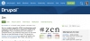 Screenshot of Drupal.org showing the Zen project homepage with its Chinese character for "zen"