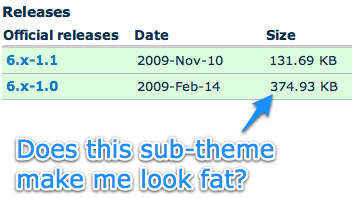Does this sub-theme make me look fat?