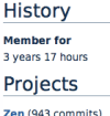 Drupal.org History: Member for 3 years 17 hours
